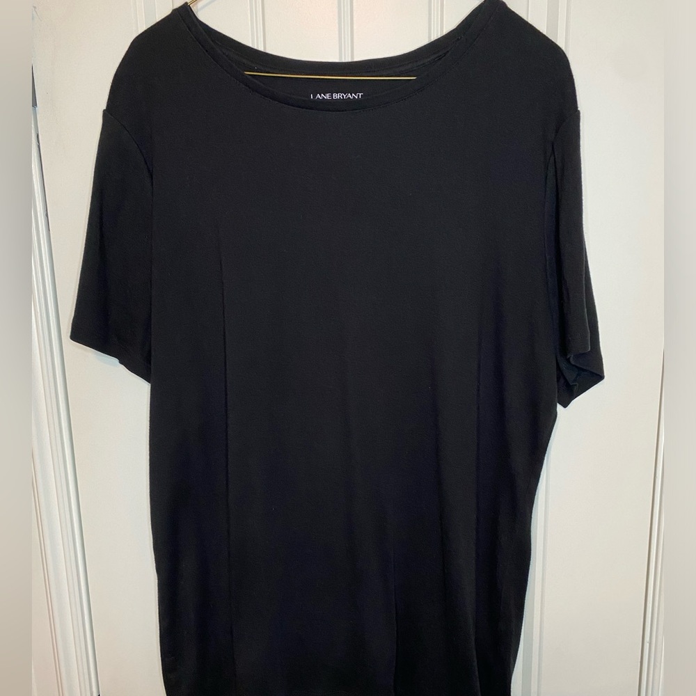Lane Bryant Black crew neck Top